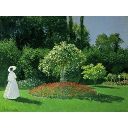 Cuadro en canvas. Claude Monet, Mujer en el jardín