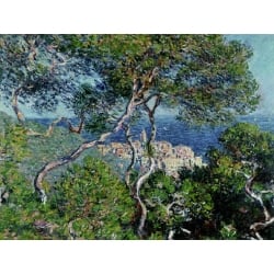 Wall art print and canvas. Claude Monet, View of Bordighera,Italy