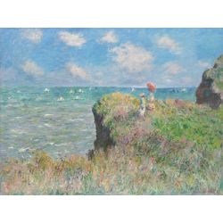 Wall art print and canvas. Claude Monet, Cliff Walk at Pourville