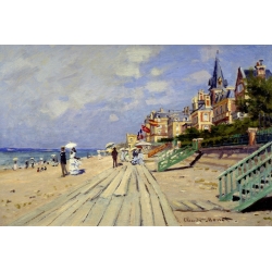 Tableau sur toile. Claude Monet, La plage de Trouville