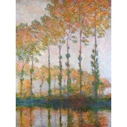 Wall art print and canvas. Claude Monet, Poplars on the Banks of the l'Epte, Autumn