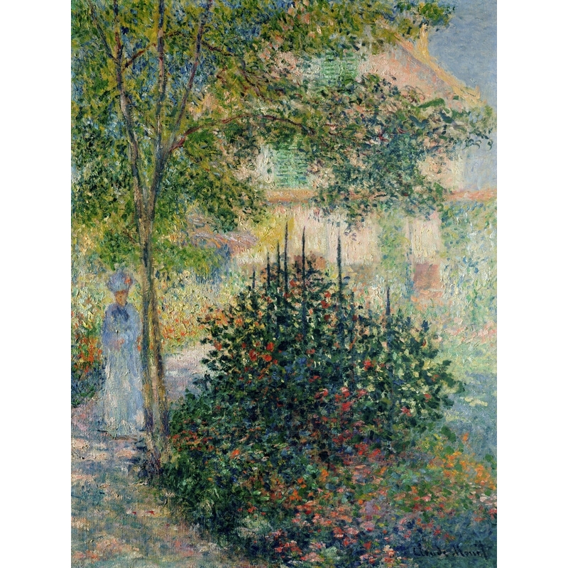 Cuadro en canvas. Claude Monet, El jardin en Argenteuil