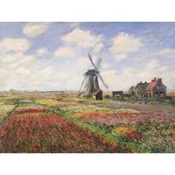 Quadro, stampa su tela. Claude Monet, Campo di papaveri con mulino a vento