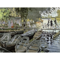 Quadro, stampa su tela. Claude Monet, Bagnanti a La Grenouillere (dettaglio)