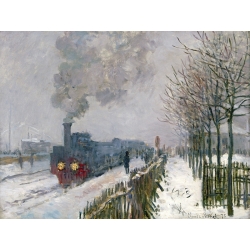 Cuadro en canvas. Claude Monet, Tren en la nieve