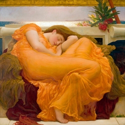 Wall art print and canvas. Frederic Leighton, Flaming June
