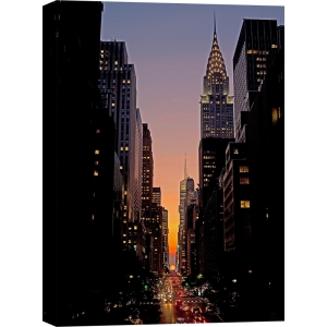 Cuadro en canvas, poster New York. Manhattanhenge