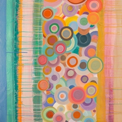 Cuadro abstracto moderno en canvas. Italo Corrado, Primavera Pop I