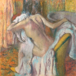 Wall art print, canvas. Edgar Degas, After the Bath, Woman Drying