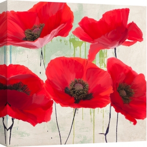 Wall Art Print and Canvas. Modern Poppies. Pop Yes II