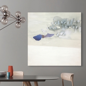 White abstract art. Wall Art Print and Canvas. Continuum II