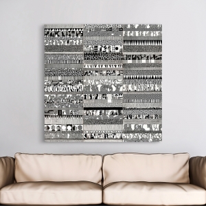 Wall Art Print and Canvas. Black and White Abstraction I