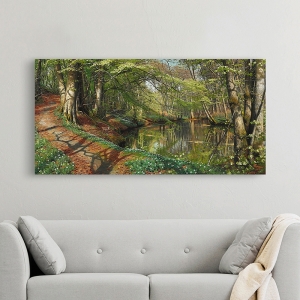 Wall Art Print and Canvas. Monsted, A Spring day in the Forest