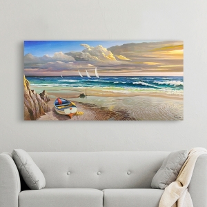 Bilder auf Leinwand. Meer landschaft, Sonnenuntergang am Strand