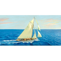 Wall Art Print and Canvas. Sailing in the blue sea