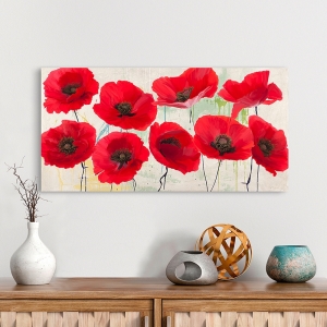 Wall Art Print and Canvas. Modern Poppies. Pop Yes