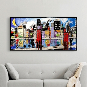 Modern Wall Art Print and Canvas. New York Painting. Citycolor
