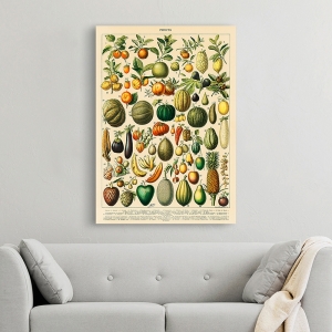 Vintage Wall Art Print and Canvas. Fruits and Vegetables