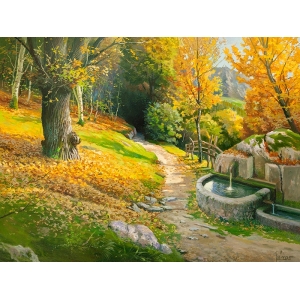 Wall Art Print and Canvas. A Path in the Wood