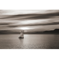Sailing Prints, Posters and Canvas. Black and white photo. Set Sails