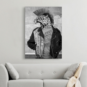 Tableau sur toile. Leopard Punk