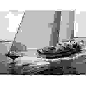 Quadro barca a vela bianco e nero, stampa su tela. Sailboat det BW
