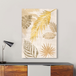 Modern Wall Art Print and Canvas. Palm Leaves Gold I