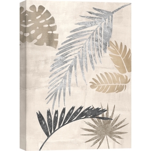 Modern Wall Art Print and Canvas. Palm Leaves Silver III