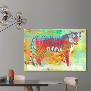 Quadro moderno animali, poster, stampa su tela. Tigre Pop Art
