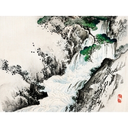 Japanische Kunst. Bairei Kono, Der Wasserfall