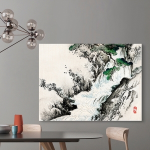 Cuadro japones en canvas. Kono Bairei, La cascada