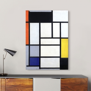 Cuadro en canvas. Mondrian Piet, Composition with red, black, yellow