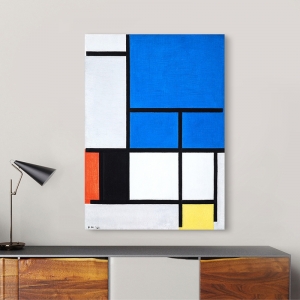 Cuadro en canvas. Mondrian Piet, Composition with large blue plane