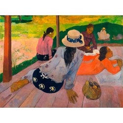 Reproduction de tableau sur toile. Paul Gauguin, La Sieste