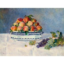 Wall Art Print and Canvas. Renoir, Still Life with Peaches and Grapes