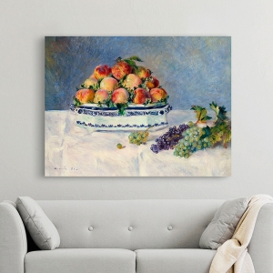 Bilder auf Leinwand. Pierre-Auguste Renoir, Stillleben mit Pfirsichen