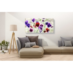 Wall art print and canvas. Jenny Thomlinson, Field of Pansies