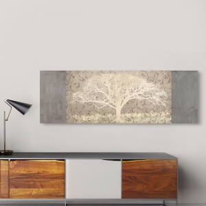 Quadro per il salotto, stampa su tela. Grey Brocade Panel