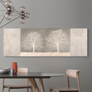 Cuadros en canvas modernos para el salon. Trees on Grey panel