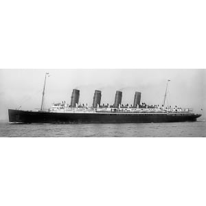 Bilder auf Leinwand. Schwarz und weiß, Boot Mauretania, 1907