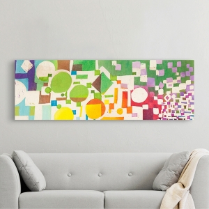 Quadro astratto multicolore, stampa su tela. Multicolor Pattern VI
