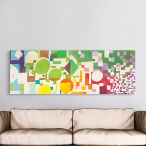Cuadros abstractos coloridos en canvas. Leonardo, Multicolor VI