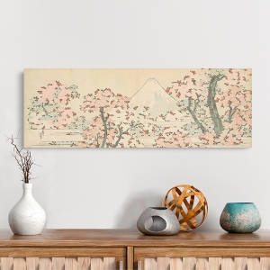 Stampa giapponese. Hokusai, Il Monte Fuji ed i Ciliegi in Fiore