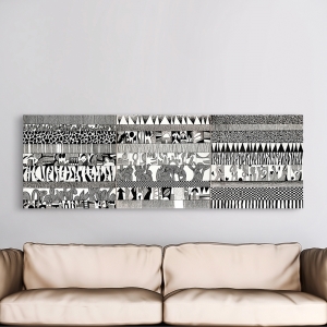 Abstrakte Bilder auf Leinwand. Schwarz-Weiß-Komposition II