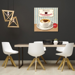 Leinwandbilder für Küche. Skip Teller, Premium Cappuccino