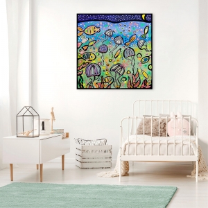 Wall art print and canvas. Wallas, The Jellyfish Dance