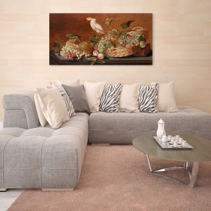 Wall art print and canvas. Roelof Koets, Still Life with Parrot