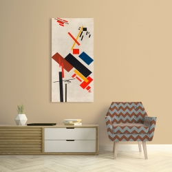 Wall art print and canvas. Kasimir Malevich, House under construction