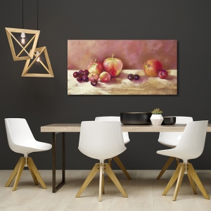Leinwandbilder für Küche. Nel Whatmore, Äpfel und Kirschen (Detail)