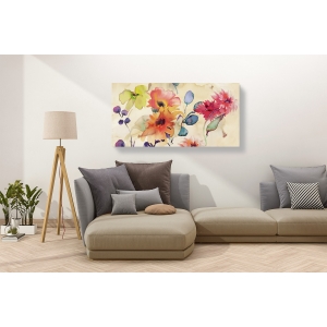 Wall art print and canvas. Kelly Parr, Floral Fireworks